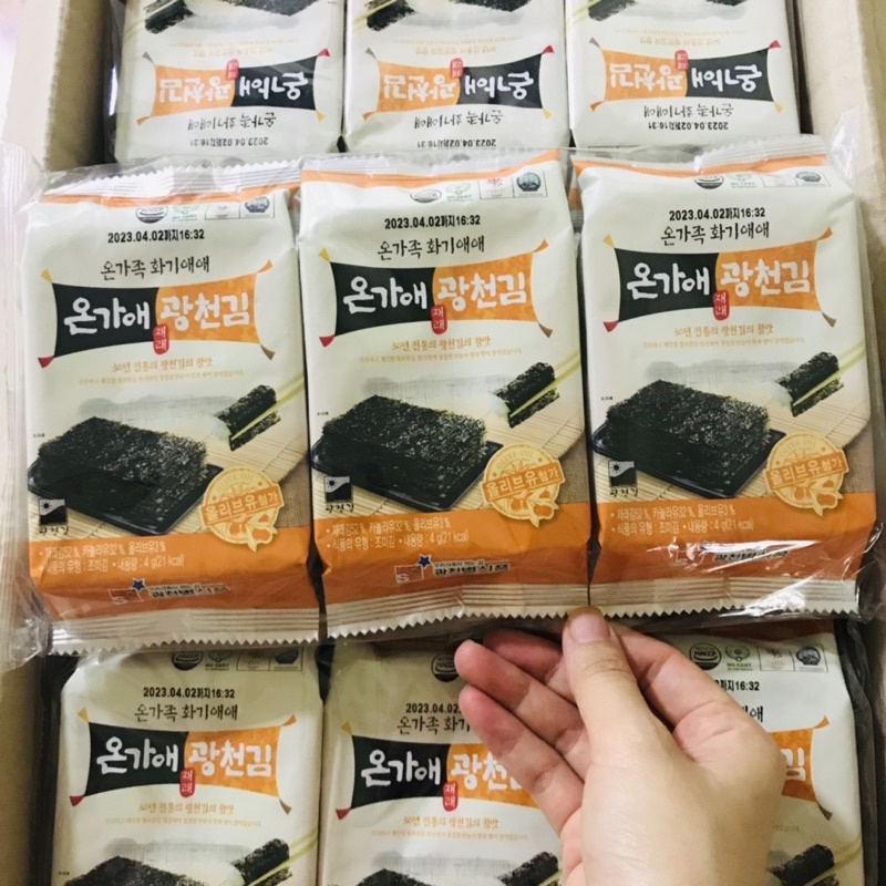 Rong biển ăn liền Hàn quốc Starfood bịch 3 gói, Rong biển cuộn cơm
