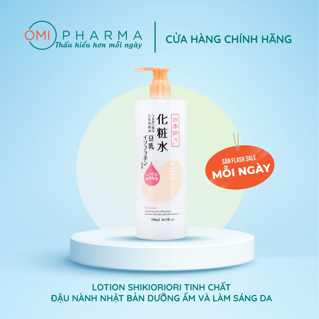 Nước Hoa Hồng Dưỡng Da Tinh Chất Đậu Nành Shikioriori The Lotion Soy Milk (500ml)