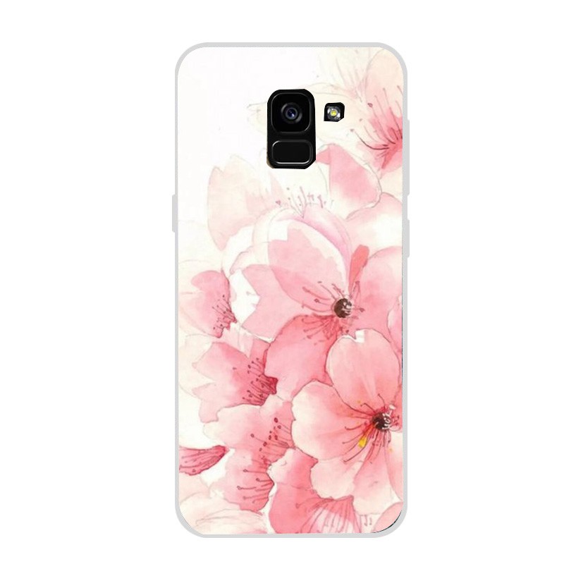 Ốp Điện Thoại Tpu Silicon Mềm Trong Suốt Họa Tiết Hoa Cho Samsung Galaxy A7 A8 A8 Plus 2018 Samsung Galaxy Note 9