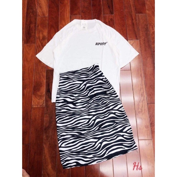 Bộ áo REP và chân váy vằn HSU1