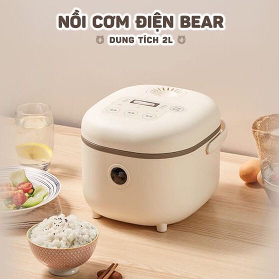 Nồi cơm điện đa năng thông minh Bear 2L, 3L - 8 chế độ nấu lõi nồi 5 lớp chống dính giữ nhiệt - LB910212