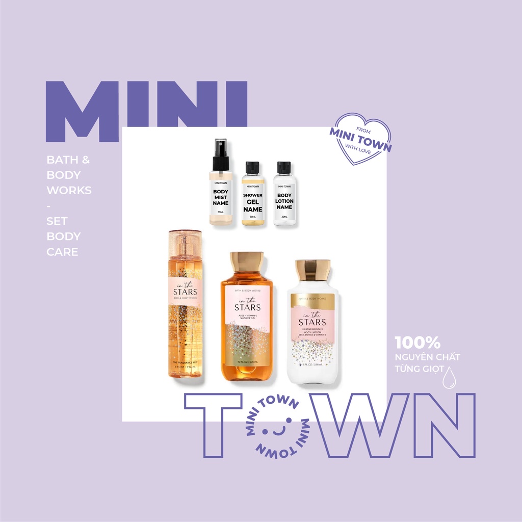 IN THE STARS - Xịt Thơm Body Mist Sữa Dưỡng Thể Body Lotion lưu hương toàn thân Bath & Body Works