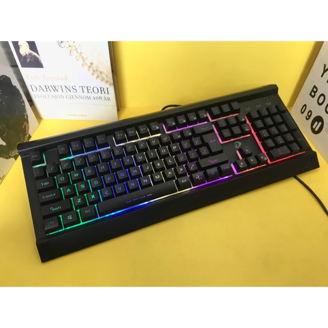 Bàn phím gaming E-Dra EK701,Dareu LK145 led RGB hàng cũ chính hãng - Dây dài chống nhiễu cổng USB_Game Led