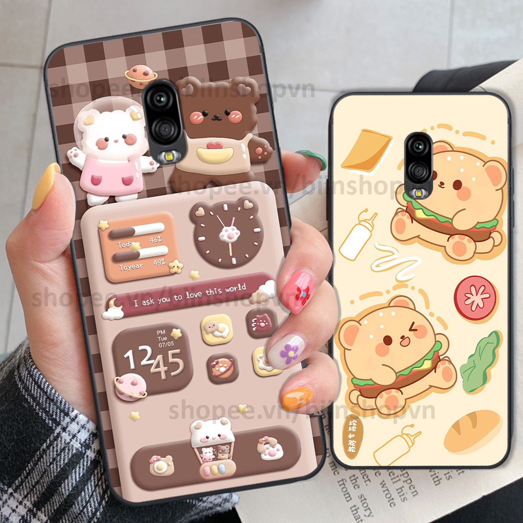 Ốp Samsung J7 Plus / J7+ in hình gấu chocolate kẹo ngọt siêu đẹp siêu xinh