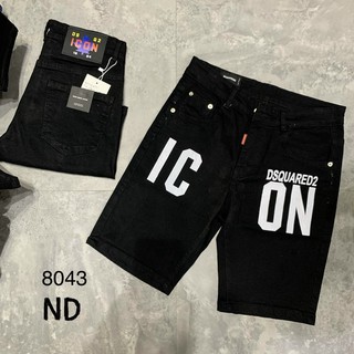 Quần bò ngố nam dsq2 chữ giữa quần màu đen,chất jean co giãn nhẹ quần short nam có đủ sz 40-75kg mẫu hot trend 2021
