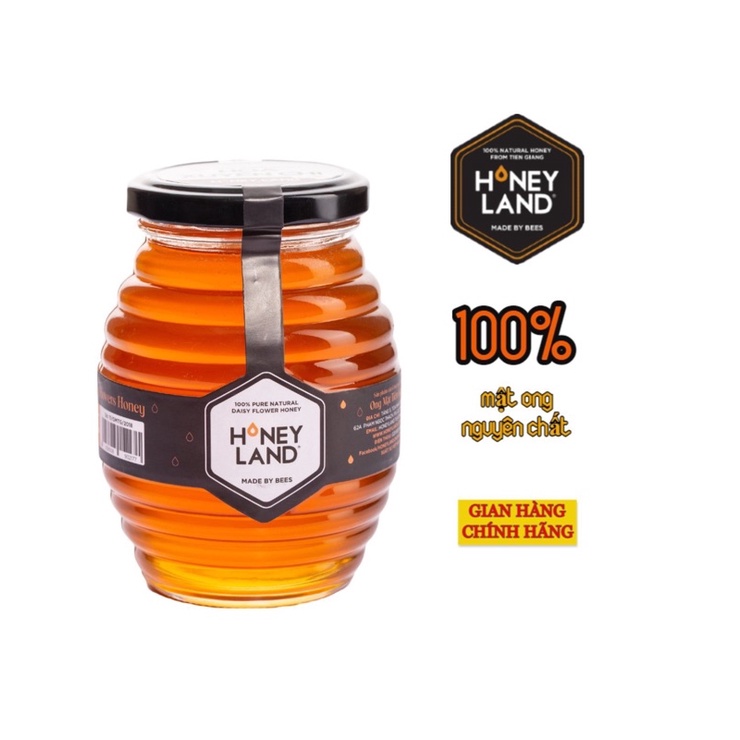 Mật ong rừng hoa Xuyến Chi HONEYLAND Hũ 500G mật ong thiên nhiên nguyên