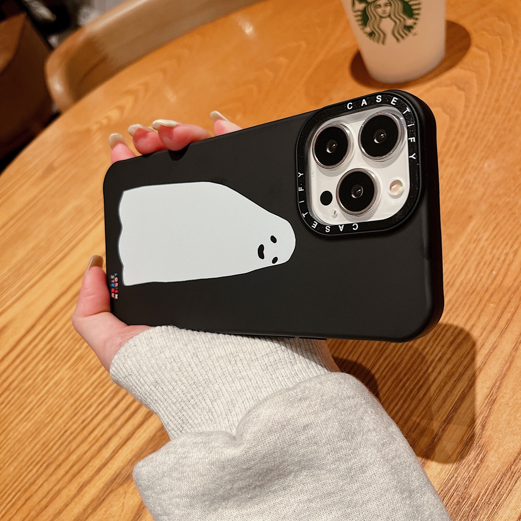 Ốp Điện Thoại Họa Tiết Ma Đơn Giản Thời Trang Chống Sốc Cho iPhone 14 / 13 / 12 / 11 / X / 8 / 7P