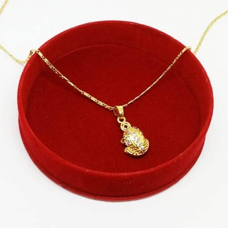 Vòng cổ nữ dây dẹt phối mặt cóc cực đẹp,đeo cực sang cho nữ