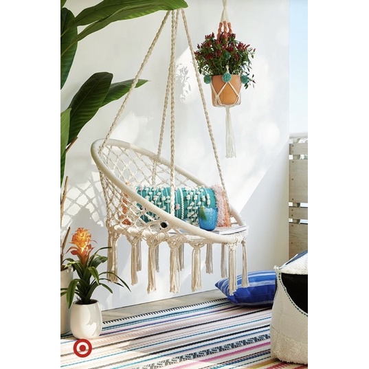 Xích đu treo trần treo trang trí sân vườn