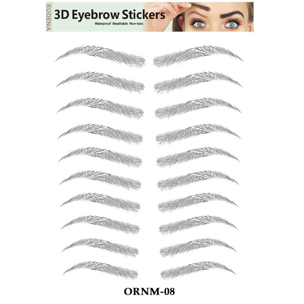 [Hàng mới về] Set 9/ 10 cặp miếng dán hình xăm chân mày an toàn chống thấm nước tiện lợi
