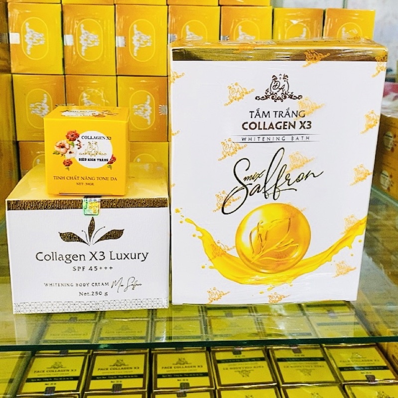 Combo Body Luxury + Kích trắng X3 + Tắm trắng Collagen X3 Luxury Chính Hãng 100%