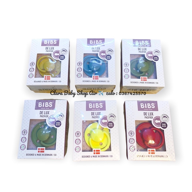 Ti giả BIBS Delux Silicon cho bé 0-3 tuổi nhập khẩu Đan mạch