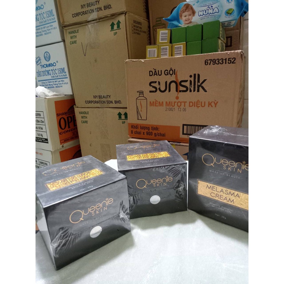 KEM NÁM VÀ TÀN NHANG - DƯỠNG TRẮNG DA - PHỤC HỒI HƯ TỔN QUEENIE SKIN 30GR