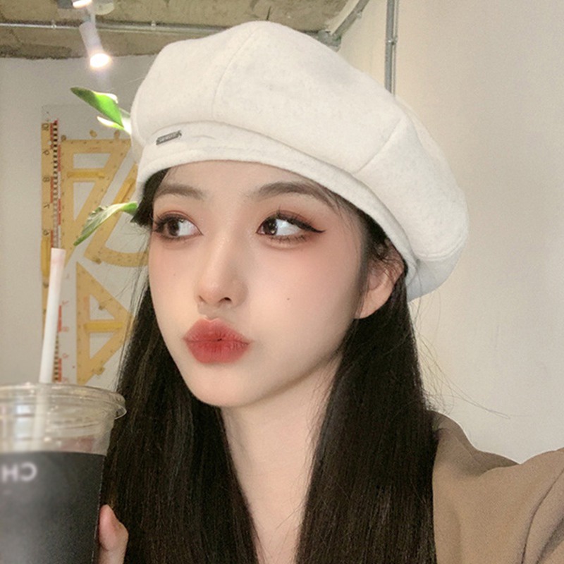 Mũ Beret Vải Hai Loại Phong Cách Hàn Quốc Mùa Xuân Thu