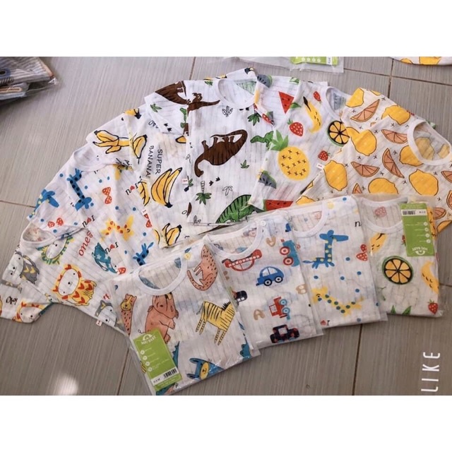 Xả kho Bộ cộc tay cotton giấy cực đẹp (lấy màu ngẫu nhiên)