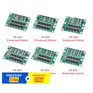 mạch bảo vệ pin Lithium 3S 4S 40A 60A 18650 BMS 11.1V 12.6V 14.8V 16.8V