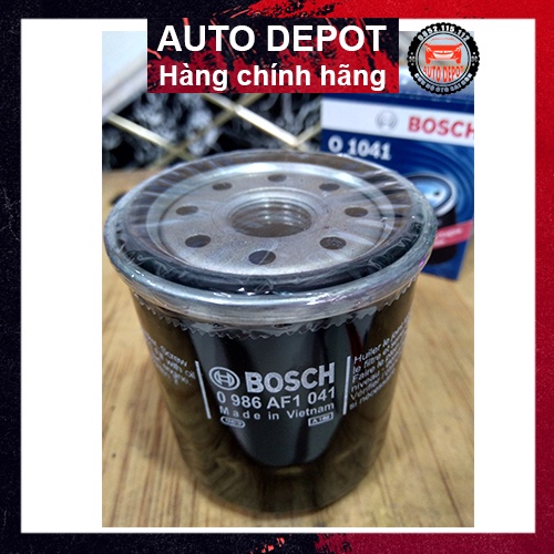Lọc nhớt Bosch O 1041 chính hãng cho xe TOYOTA-Corolla Altis, Vios, Avensis, Prius, Yaris, Aygo, Wish, Previa; CH