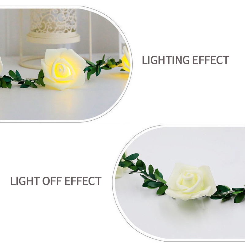 Dây đèn LED dạng hoa hồng leo dài 1.5m / 3m