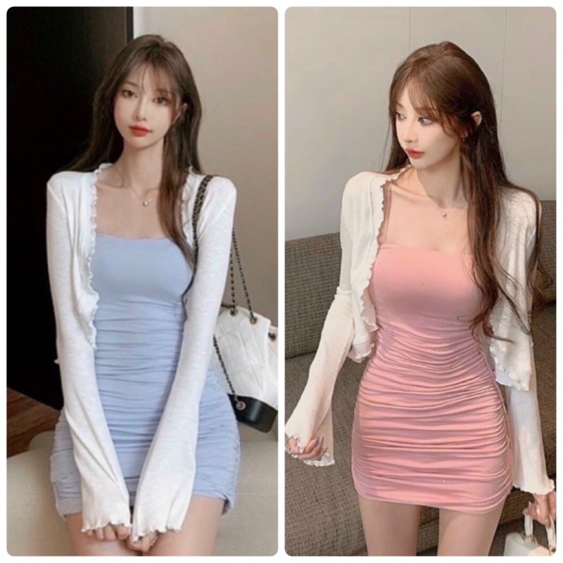 SET ĐẦM HAI DÂY KÈM KHOÁC