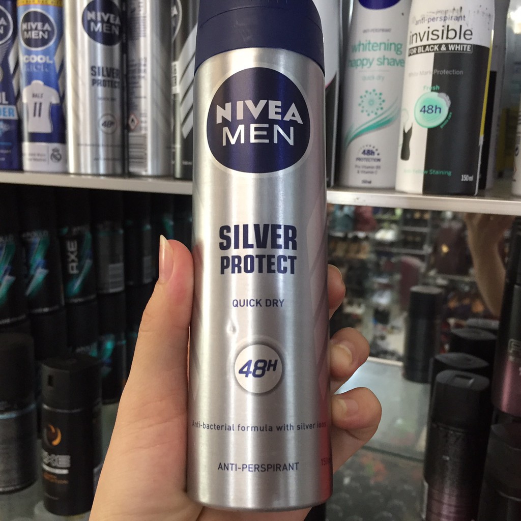 XỊT NGĂN MÙI NIVEA MEN Phân tử bạc 150ml