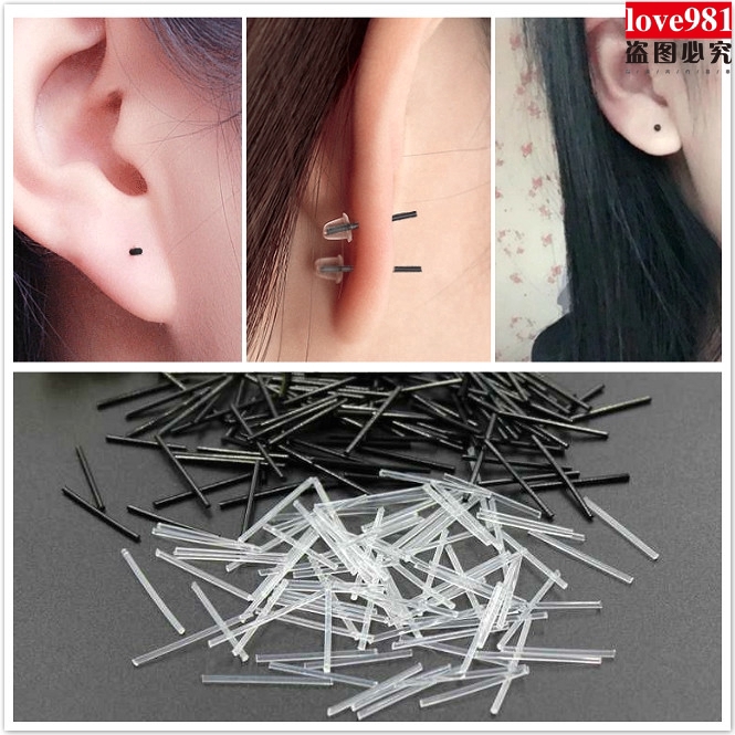 Bộ 15 cái que khuyên tai bằng nhựa màu sắc cá tính