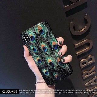 CL007 Ốp lưng Luxury Iphone Case lông vũ Peacook