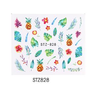 Miếng decal dán trang trí móng tay hình hoa lá đơn giản