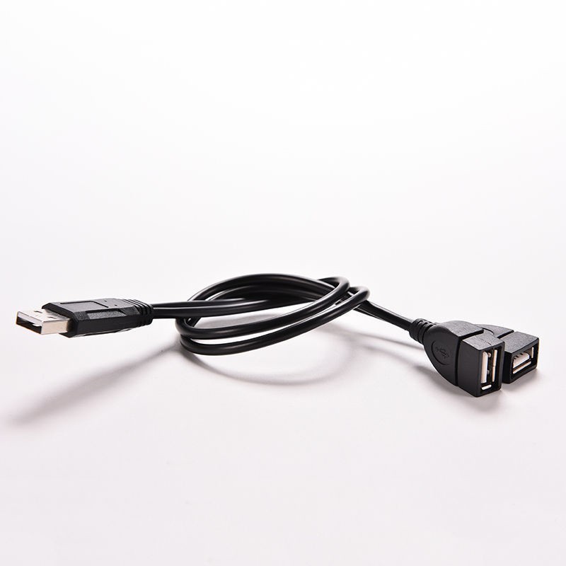 Cáp Jack Y chuyển USB 2.0 A Đực  sang 2 Dual USB cái Jack Y