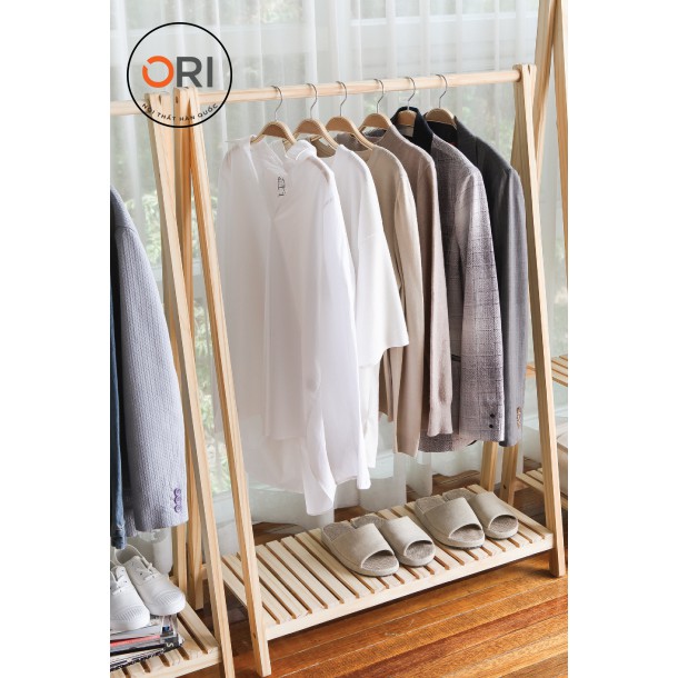 GIÁ TREO QUẦN ÁO HÀN QUỐC 1 TẦNG SIZE M - A HANGER 1F NATURAL