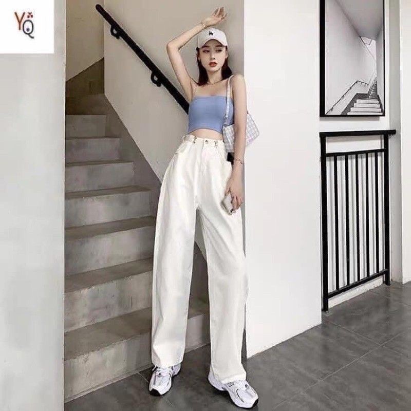 [FREESHIP] Quần Jean Ống rộng chỉnh eo kiểu Unisex*CANDYSHOP68*