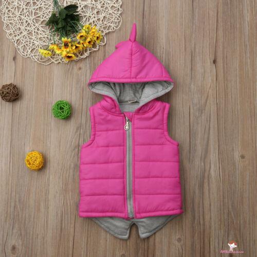 Áo Khoác Hoodie Không Tay Có Khóa Kéo In Hình Khủng Long Dành Cho Bé Trai Gái