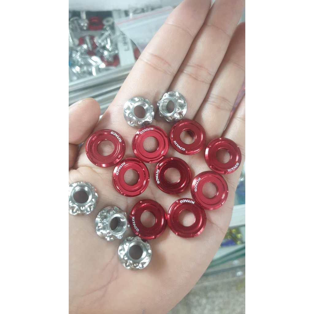 Con Tán Salaya Long Đền Nhôm CNC Kitaco  Combo Con Tán + Long Đền 8ly và 6ly Gắn Được Nhiều Vị Trí