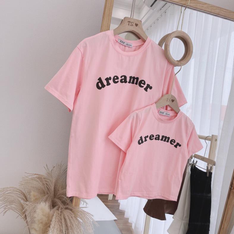 DP167 SALE LỖ!!! BÁN SỈ ÁO ĐÔI MẸ VÀ BÉ MÀU HỒNG CHẤT COTTON MÁT NHẸ CỰC XINH AD05