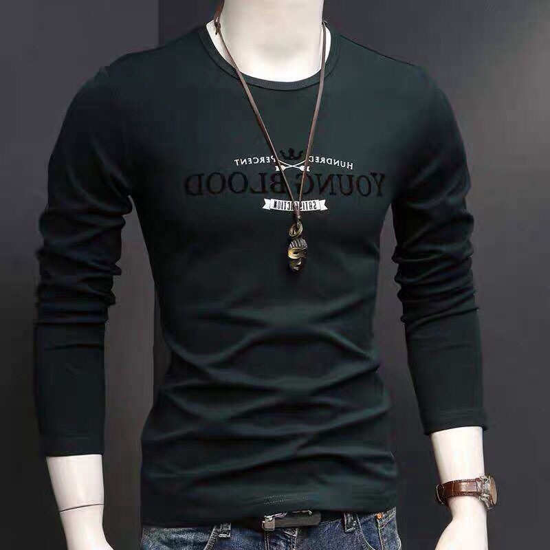 [HÀNG CHẤT]  Áo thun nam tay dài cổ tròn áo thun nam dài tay nhiều màu thu đông YOUNG BLOOD | BigBuy360 - bigbuy360.vn