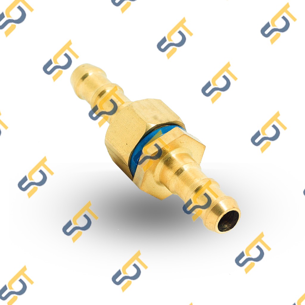 [RẮC CO NỐI ỐNG] Nối thẳng hai đầu đuôi chuột nối gắn cắm ống nhựa mềm PU có trục ren tháo lắp trong ngoài - Đồng thau