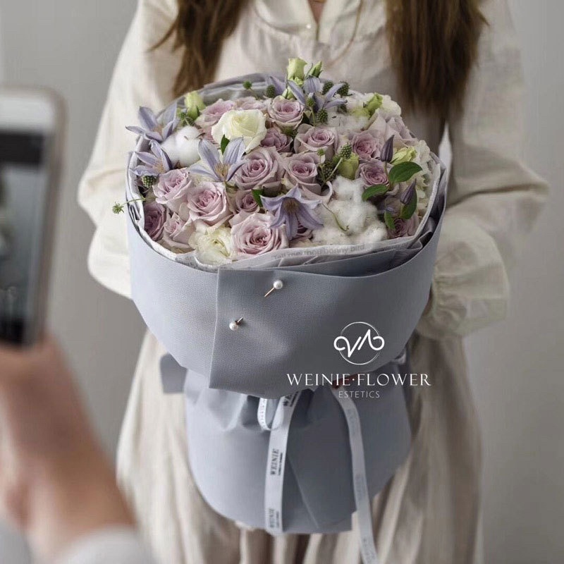 Tập 10 Tờ Giấy Xốp Hàn Tạo Độ Phồng Bó Hoa Thêm Sang Chảnh, Đậm Chất Hàn Kích Thước 60x60CM