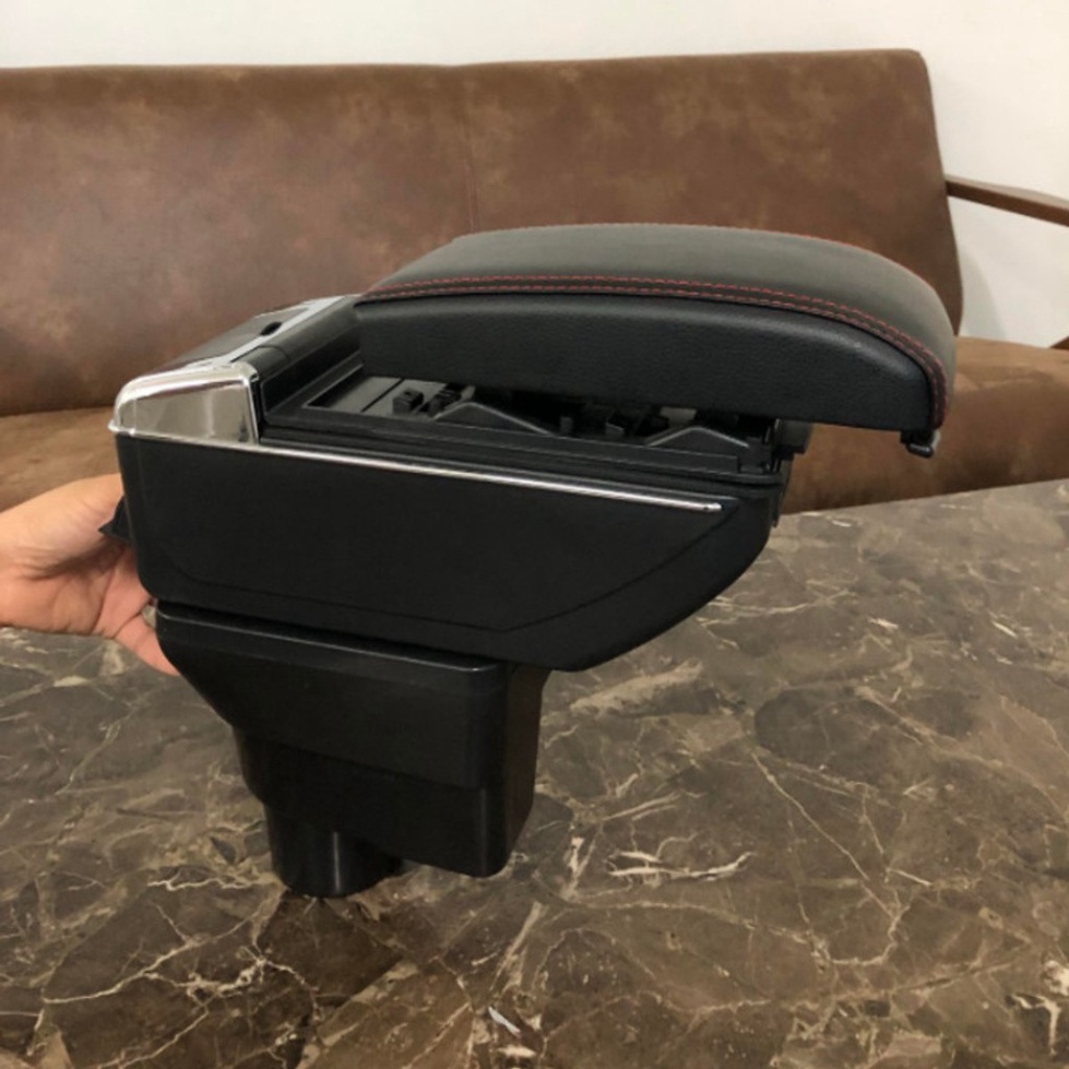 Hộp tỳ tay xe Accent / Verna / Kia Rio 2017-2019 cao cấp tích hợp cổng sạc USB - Bảo hành 12 tháng