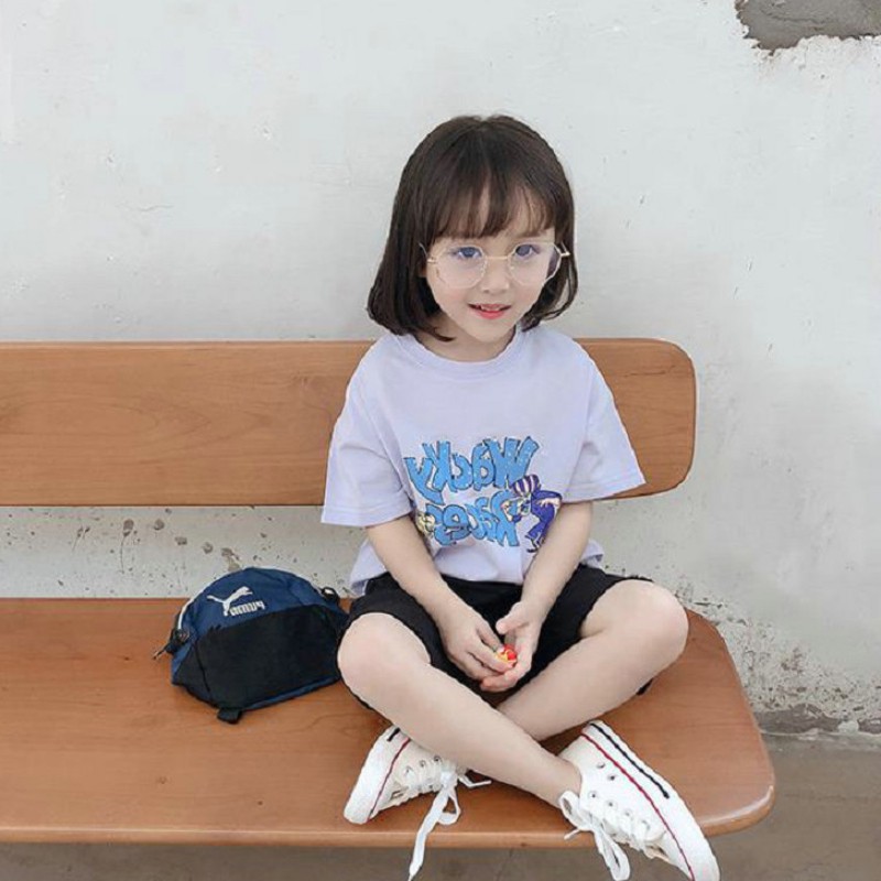 Áo Thun Cộc Tay In Chữ Cho Bé
