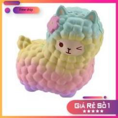 Đồ chơi squishy con cừu nhiều màu cho bé cực đáng yêu
