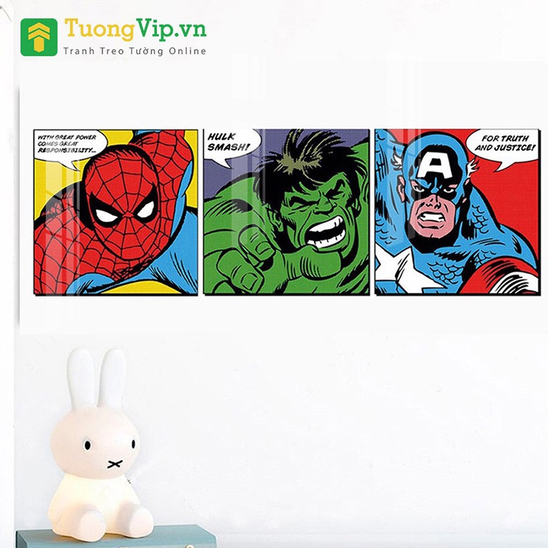 Tranh Laminate Tráng Gương - Tranh Treo Tường Phong Cách Pop Art 1 (Bộ 3 tấm)