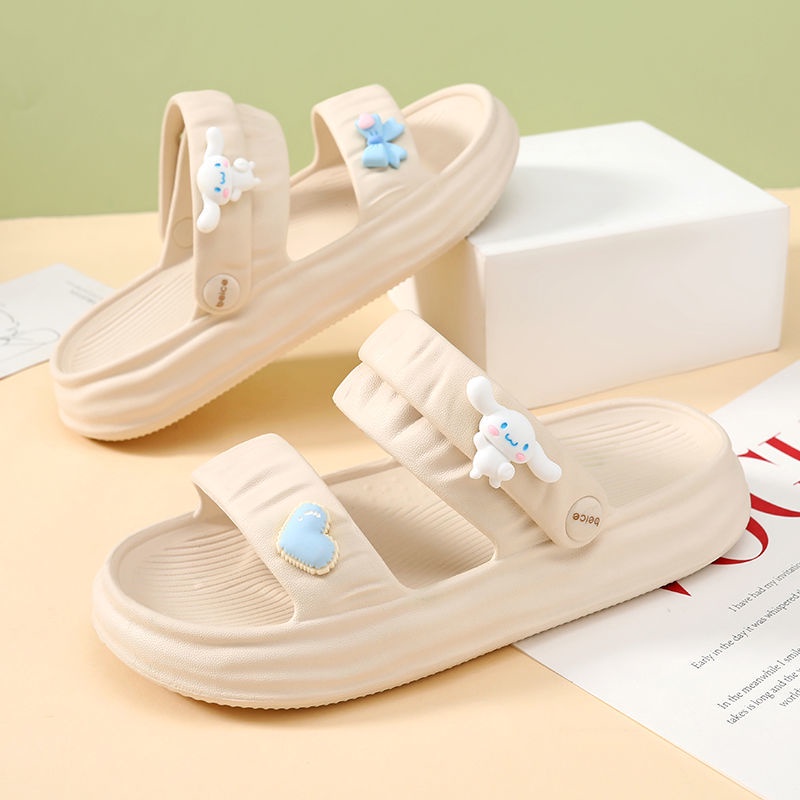 Sandals nữ Dép nữ Dép nữ Dép nữ Dép dày đế Dép Dép Quai Ngang Đế Dày Hai Cách Mang In Hình Cún Hoạt Hình Dễ Thương Thời Trang Mùa Hè Dành Cho Bạn Nữ @