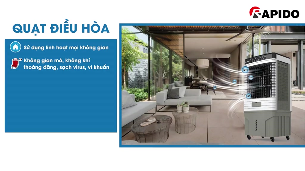 [Everest - 6000D] Quạt điều hòa không khí Rapido 6000D, 6000M chính hãng, Bảo hành toàn quốc 5 năm | BigBuy360 - bigbuy360.vn