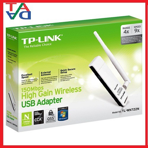 TP-Link TL- WN722N - USB Wifi (high gain) tốc độ 150Mbps 