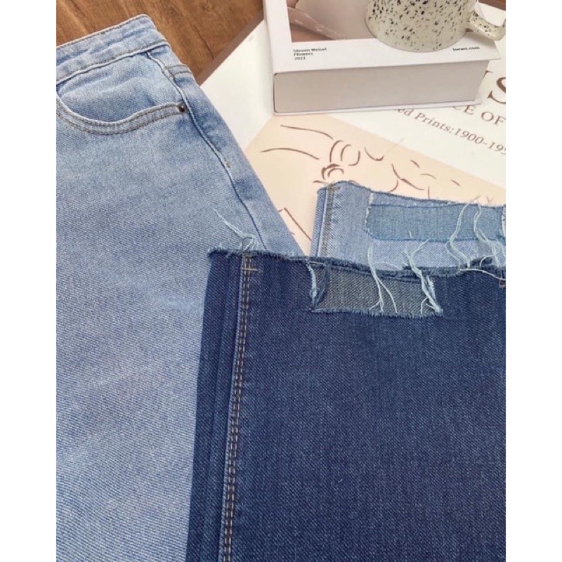 Quần Jeans ống đứng cắt gấu | BigBuy360 - bigbuy360.vn