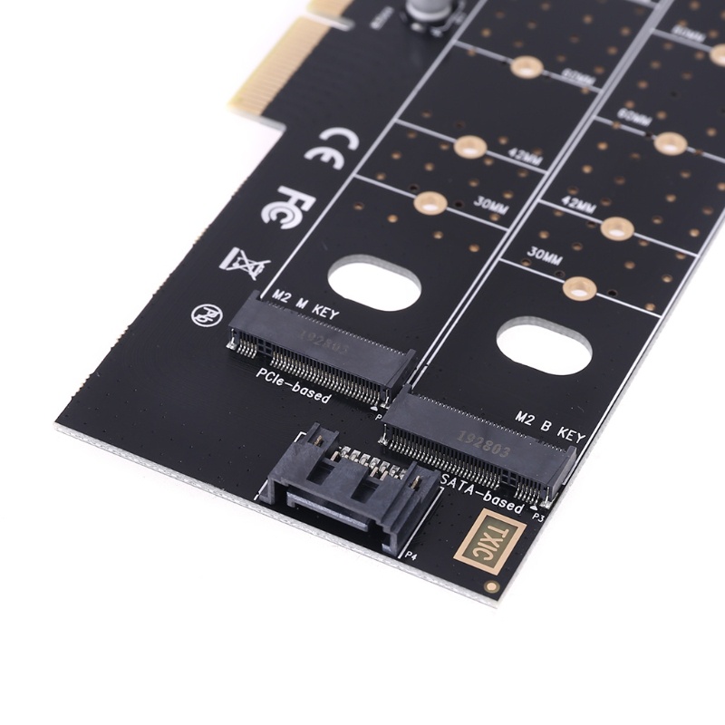 Card Mở Rộng Pcie To M2 M.2 Dual Nvme Ssd Ngff M Key B Key Sata Riser | BigBuy360 - bigbuy360.vn