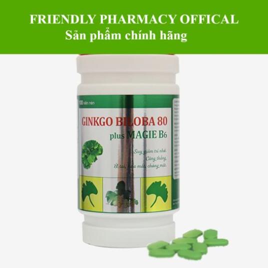 Ginkgo Biloba 80 Plus Magie B6- Hỗ trợ hoạt huyết dưỡng não, ngăn ngừa tai biến (Hộp 100 viên)