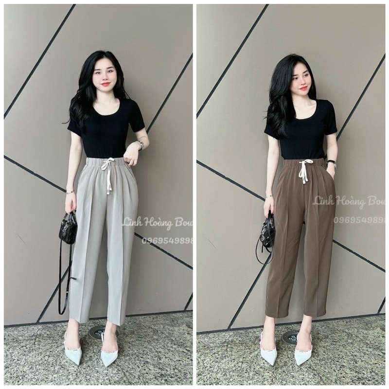 Quần Baggy Ruby Lưng Chun Dáng Đứng