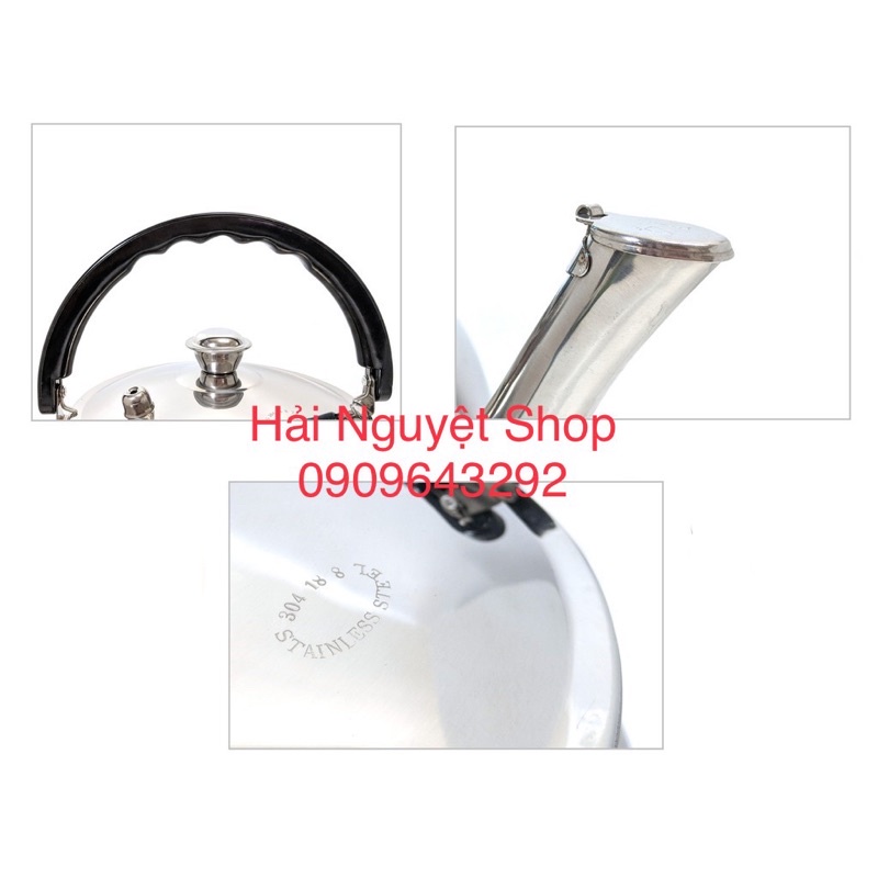 Ấm Đun Nước Inox 304 Cao Cấp ĐÀI LOAN - Có Còi Reo 2 lít, 3 lít, 4 lít, 5 lít, 7 lít