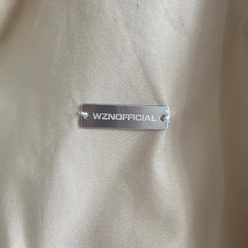 Áo sơmi form rộng Unisex tag sắt WZN