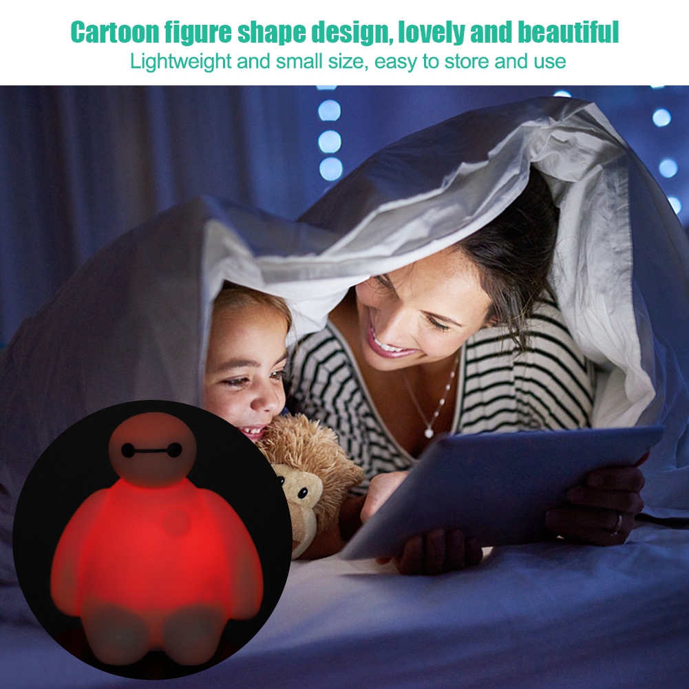 DISNEY Đèn Led Ngủ Hình Baymaxis Big Hero 6 Cổng Usb